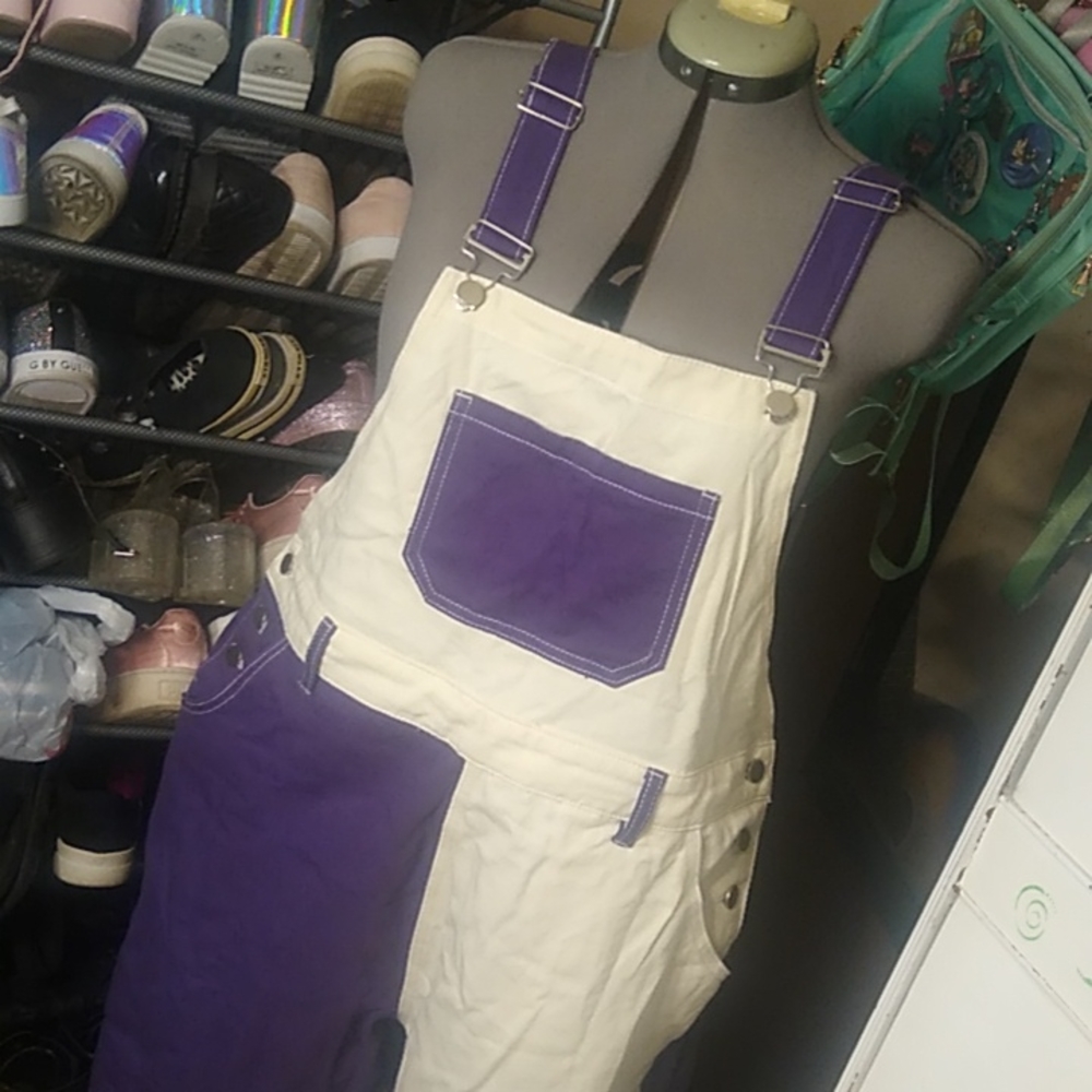 Color Block Overalls